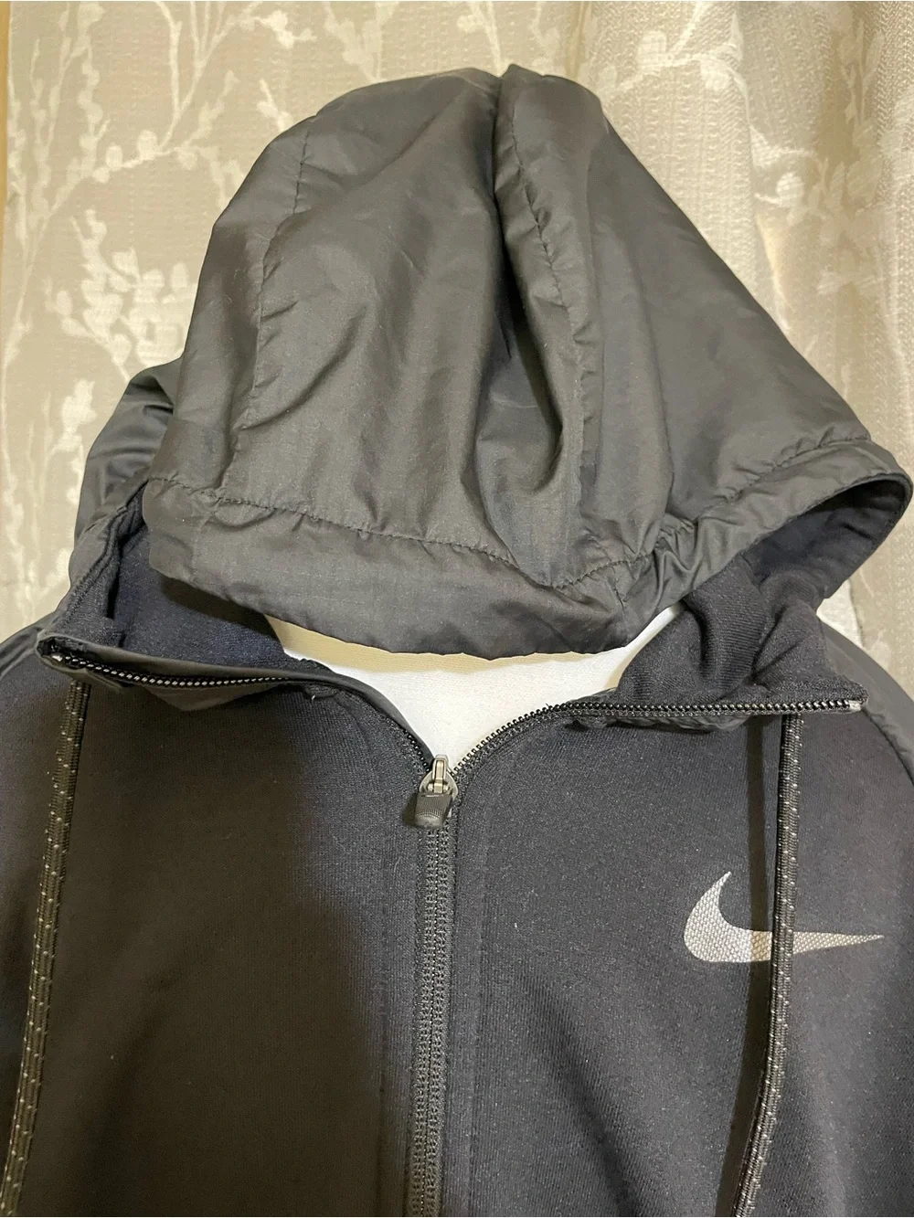 Nike Black Full-Zip Hooded Performance Jacket
